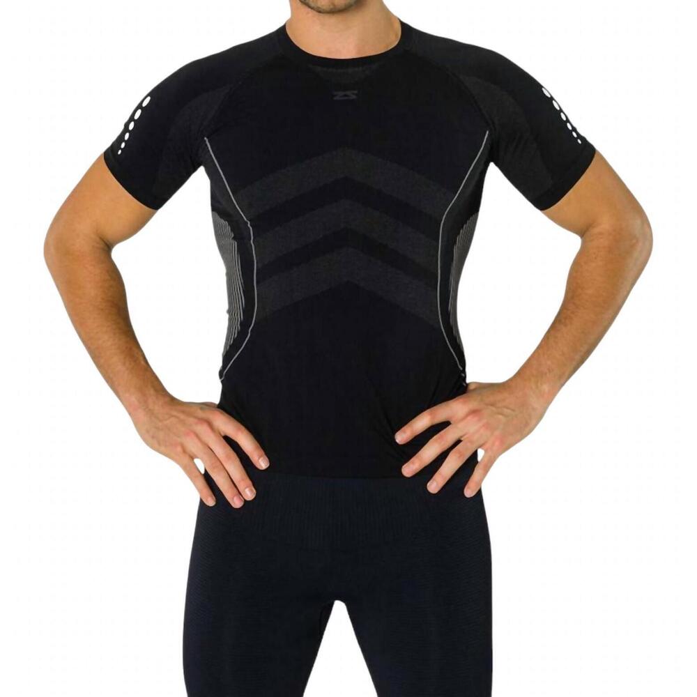 NEW ZENSAH bold compression short sleeve top in black